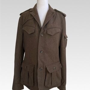 Men's Brown Military Style Jacket size 38